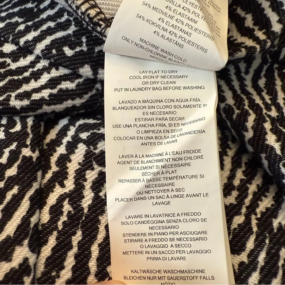 Michael Kors Zebra print jeggings black and white size small